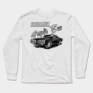 Coronet Super Bee - Black Print Long Sleeve T-Shirt